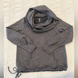 REI Women’s Gray & Black Cowl Neck Sweatshirt Size M Athleisure